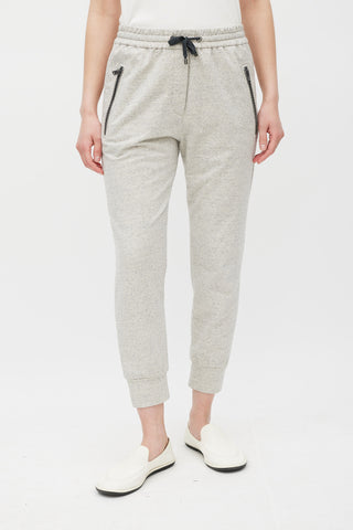 Brunello Cucinelli Grey Tapered Monili Jogger