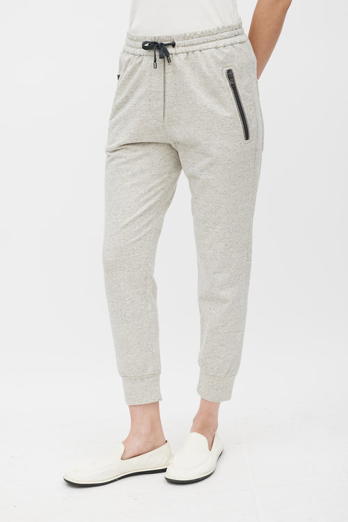 Brunello Cucinelli Grey Tapered Monili Jogger