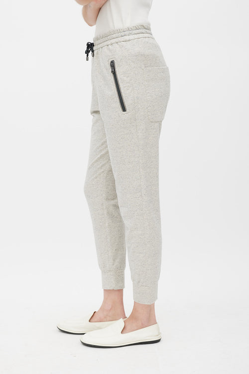 Brunello Cucinelli Grey Tapered Monili Jogger