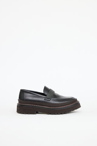 Brunello Cucinelli Leather Monili Loafer