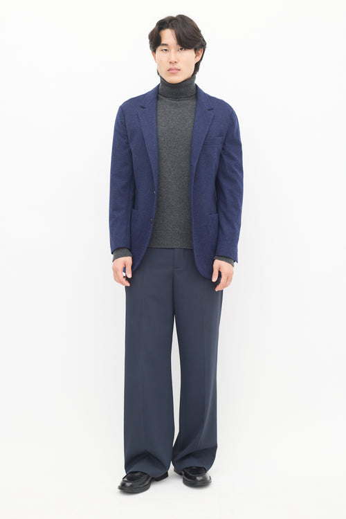 Brunello Cucinelli Navy Cashmere Blazer