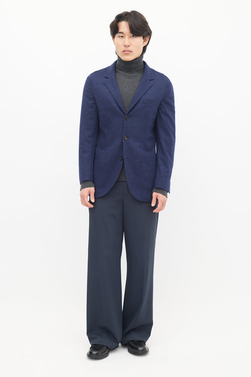 Brunello Cucinelli Navy Cashmere Blazer