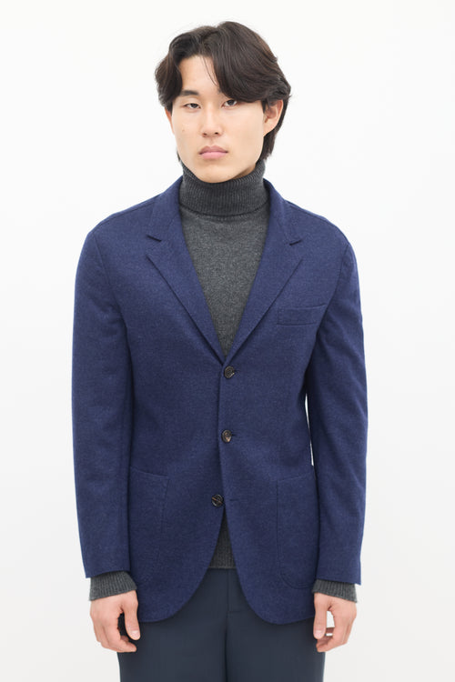 Brunello Cucinelli Navy Cashmere Blazer