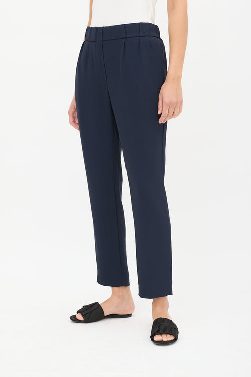 Brunello Cucinelli Navy Tapered Trouser