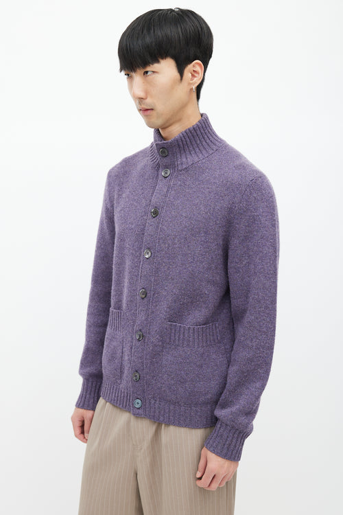 Brunello Cucinelli Purple Knit Cashmere Sweater