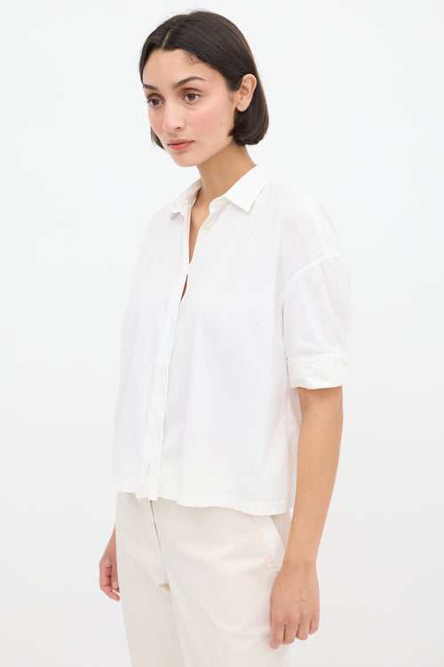 Brunello Cucinelli White Darted Shirt