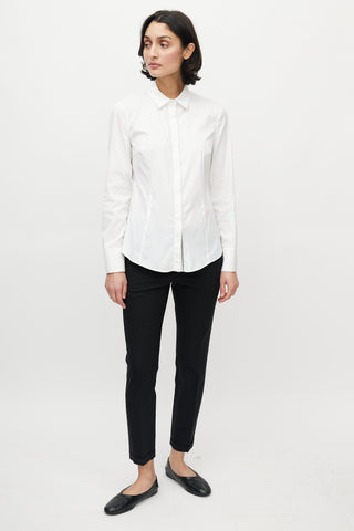 Brunello Cucinelli White Monili Trim Shirt