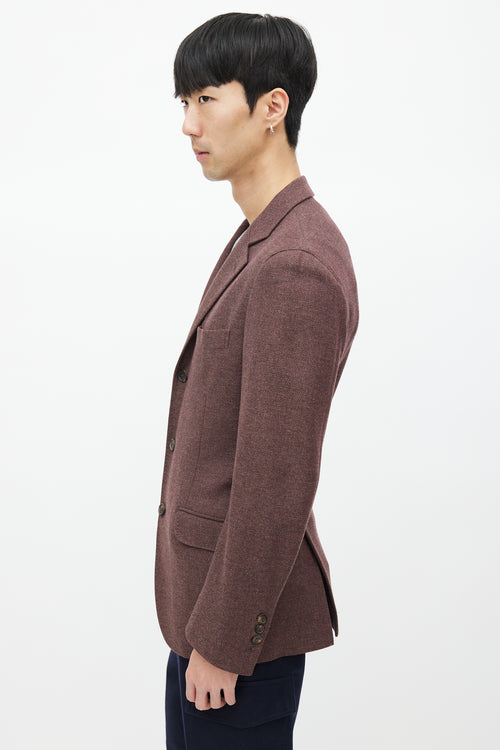 Brunello Cucinelli Brown Wool Tweed Blazer