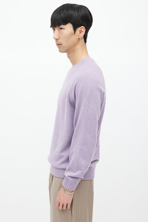 Brunello Cucinelli Purple Wool Knit Sweater