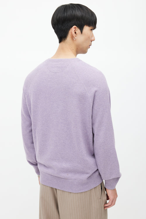 Brunello Cucinelli Purple Wool Knit Sweater