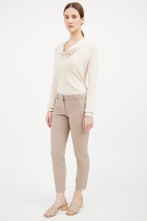 Beige Straight Pant