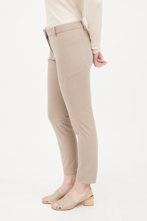 Beige Straight Pant