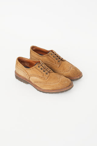 Brunello Cucinelli Brown Suede Brogue Oxford