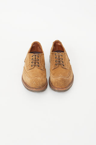 Brunello Cucinelli Brown Suede Brogue Oxford