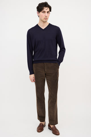 Brunello Cucinelli Cashmere 
Silk V-Neck Sweater