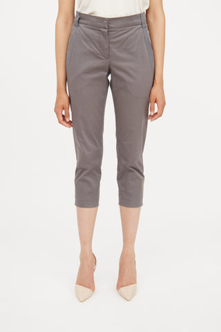 Brunello Cucinelli Grey Cropped Pant