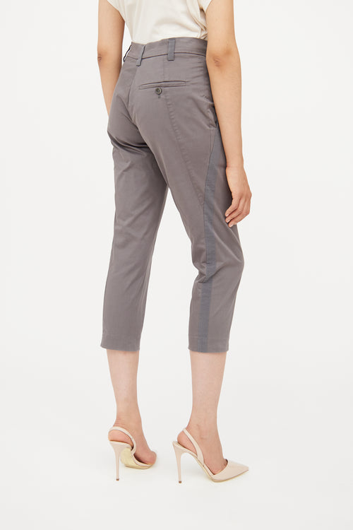 Brunello Cucinelli Grey Cropped Pant