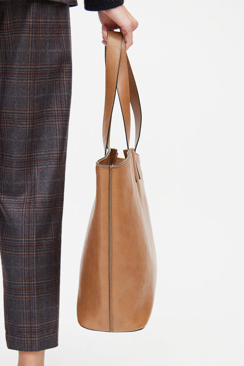 Brunello Cucinelli Brown Leather Monili  Tote