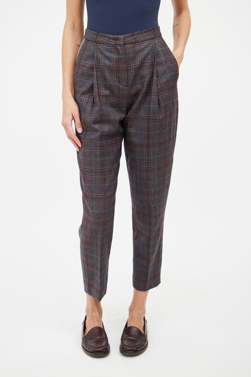 Fabiana Filippi Grey Check Embellished Pant