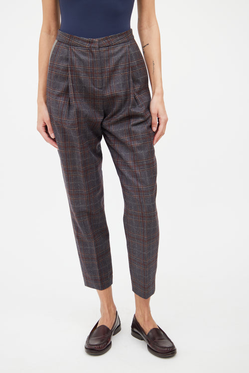 Fabiana Filippi Grey Check Embellished Pant