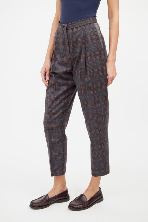 Fabiana Filippi Grey Check Embellished Pant