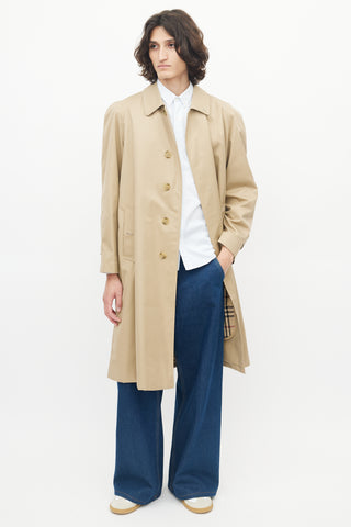 Burberry Beige Balmacaan Coat