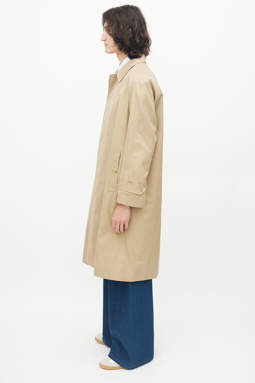 Burberry Beige Balmacaan Coat