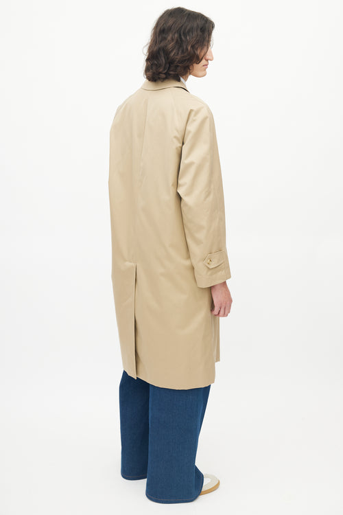 Burberry Beige Balmacaan Coat