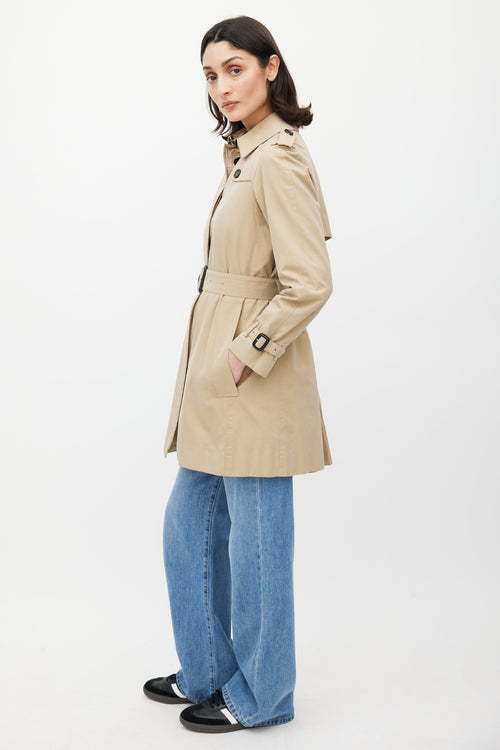 Burberry Beige Belted Trench Coat