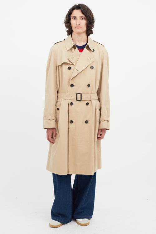 Burberry Beige Belted Trench Coat