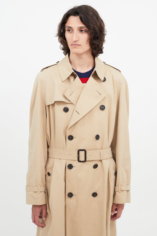 Burberry Beige Belted Trench Coat