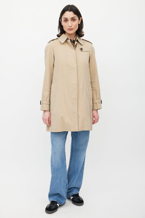 Burberry Beige Belted Trench Coat