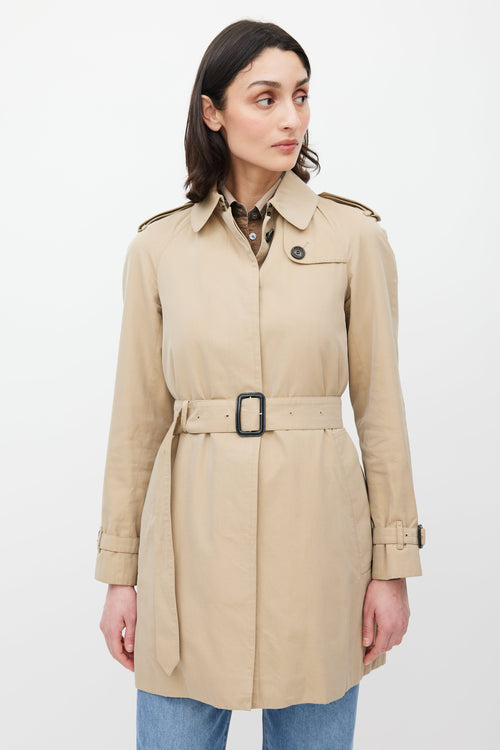 Burberry Beige Belted Trench Coat