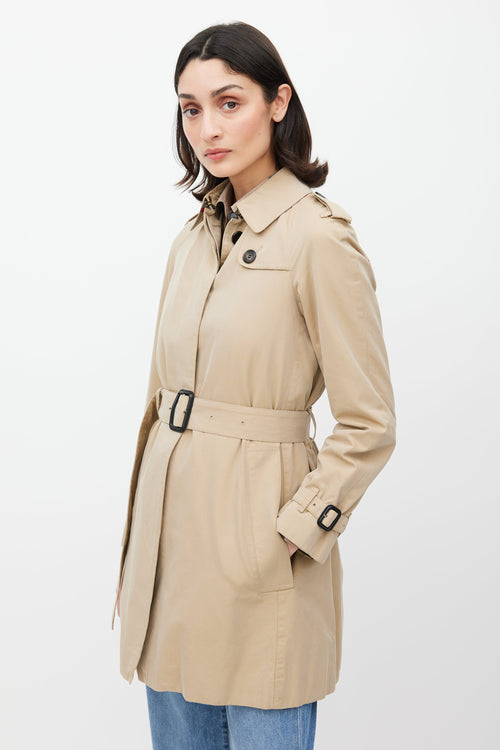 Burberry Beige Belted Trench Coat