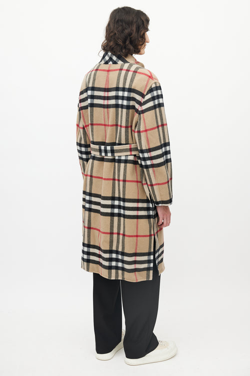 Burberry Beige 
Black Reversible Nova Check Coat