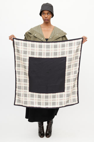 Burberry Beige 
Black Silk Nova Check Scarf