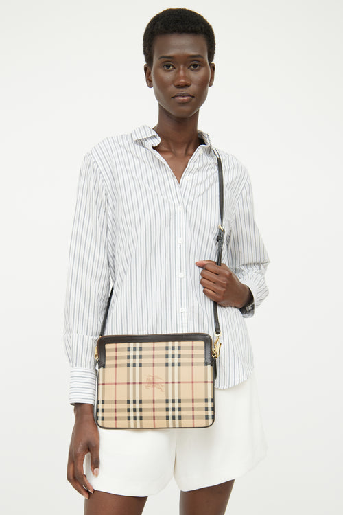 Burberry Haymarket Flat Crossbody Bag