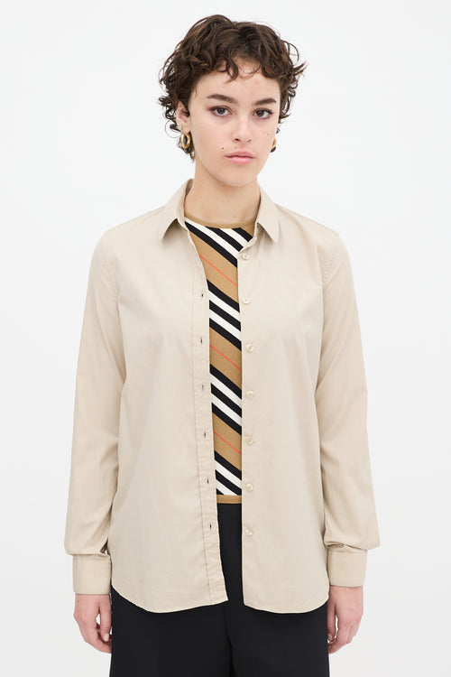 Burberry Beige Cotton Shirt