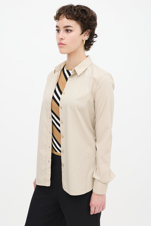 Burberry Beige Cotton Shirt