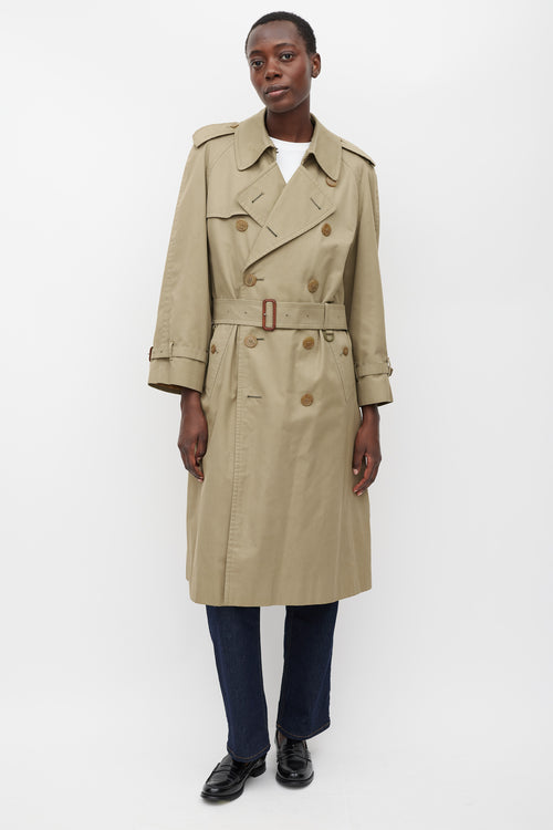 Burberry Brown Double Breasted Trench Coat