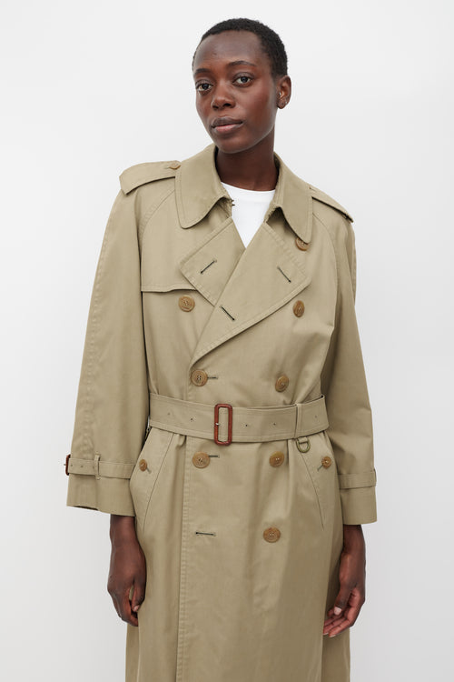 Burberry Brown Double Breasted Trench Coat