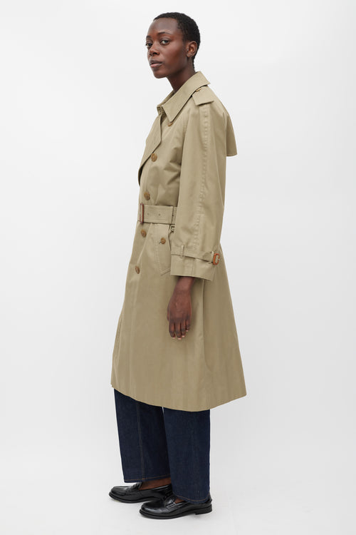 Burberry Brown Double Breasted Trench Coat