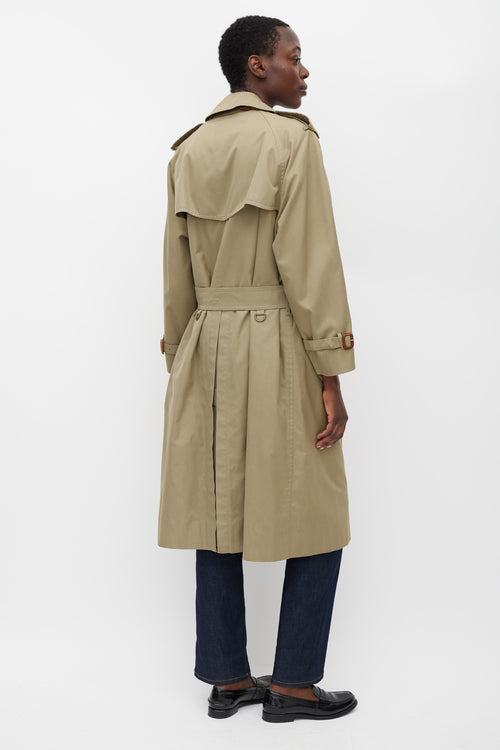 Burberry Brown Double Breasted Trench Coat