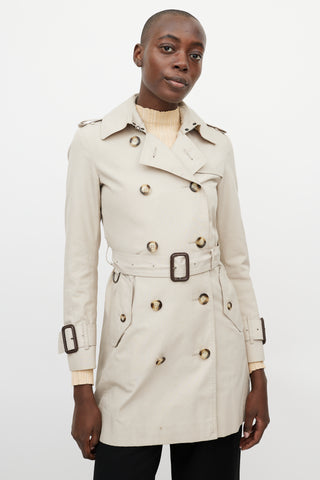 Burberry Beige Doubled Breasted Trench Coat