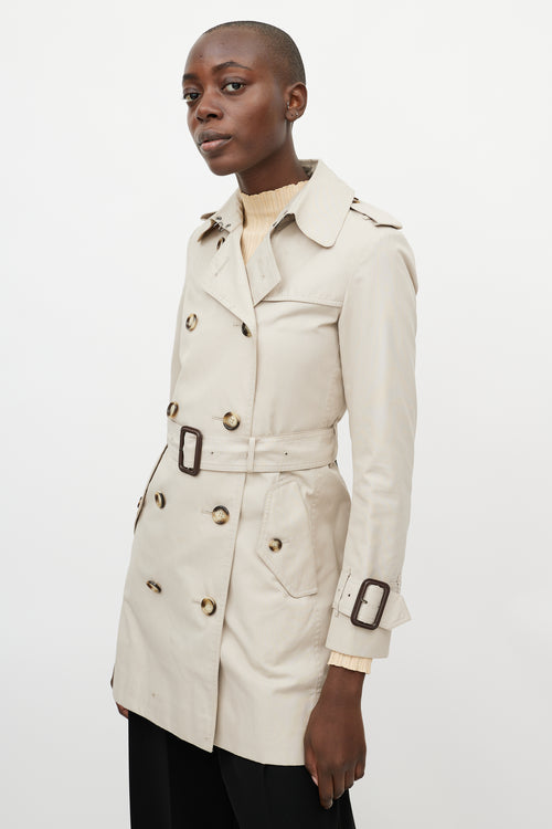 Burberry Beige Doubled Breasted Trench Coat