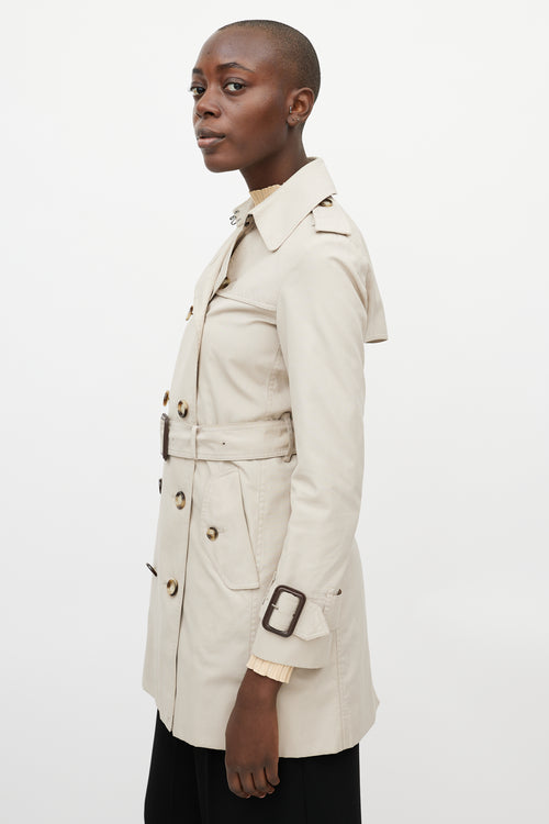 Burberry Beige Doubled Breasted Trench Coat