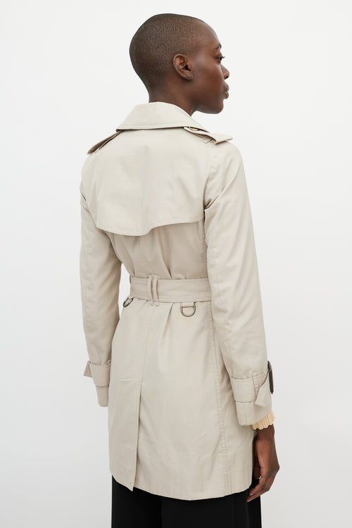 Burberry Beige Doubled Breasted Trench Coat