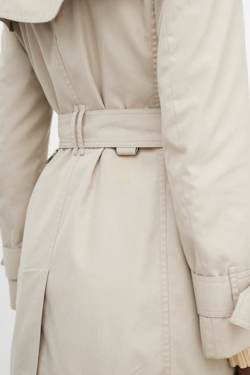 Burberry Beige Doubled Breasted Trench Coat