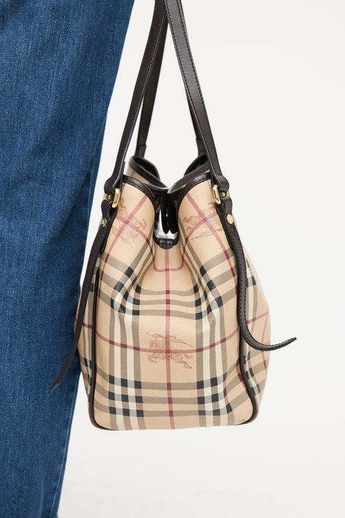 Burberry Beige 
Multicolour Haymarket Check Canterbury Tote