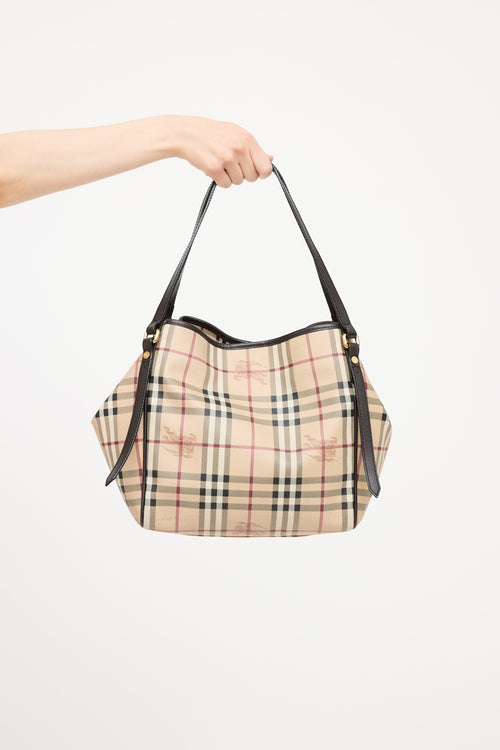 Burberry Beige 
Multicolour Haymarket Check Canterbury Tote